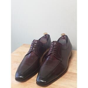 Mezlan Men’s Split Toe Oxford 11.5M Mahogany Brown Leather Dress Shoes